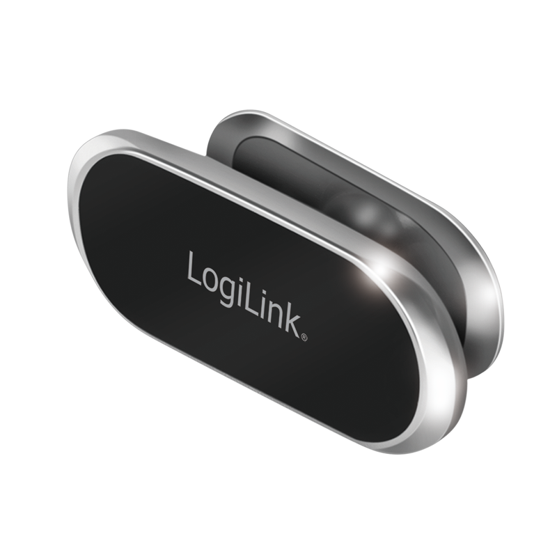 Magnetischer Smartphone-Halter, 360° drehbar, bis 800 g, Aluminium, schwarz/silber
