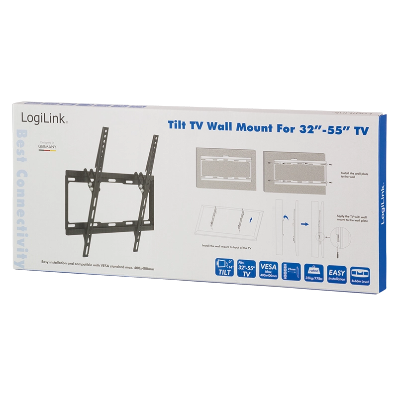 TV-Wandhalterung, 32–55", neigbar, 35 kg max.