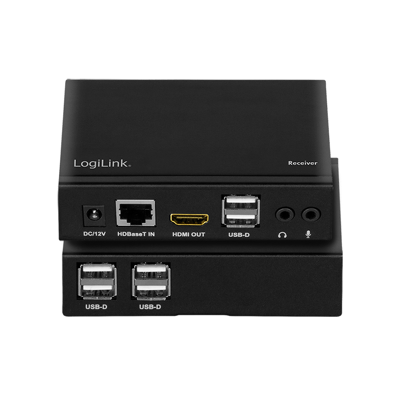 HDMI-HDBaseT-Extender-Set, KVM, 100 m, 6xUSB, 4K/60 Hz, HDCP, HDR, CEC