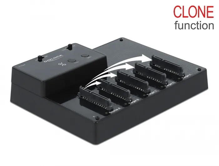 USB 3.0 Docking- und Klonstation für 5 x 2.5" SATA HDD / SSD