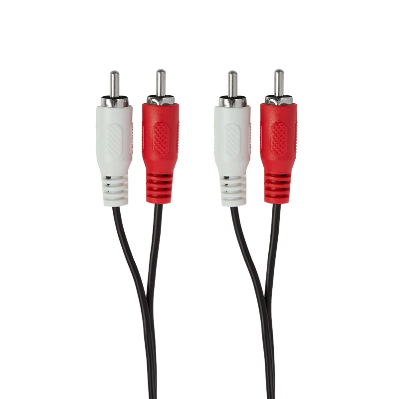 Audio-Kabel, 2x Cinch/M zu 2x Cinch/M, schwarz, 10 m