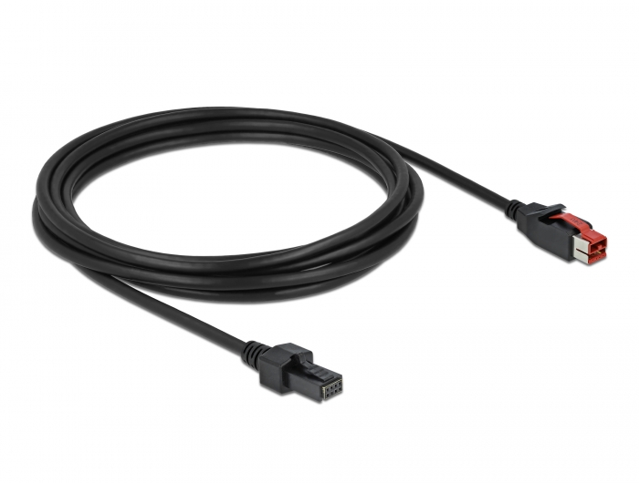 PoweredUSB Kabel Stecker 24 V zu 2 x 4 Pin Stecker 3 m für POS Drucker und Terminals, Delock® [85952