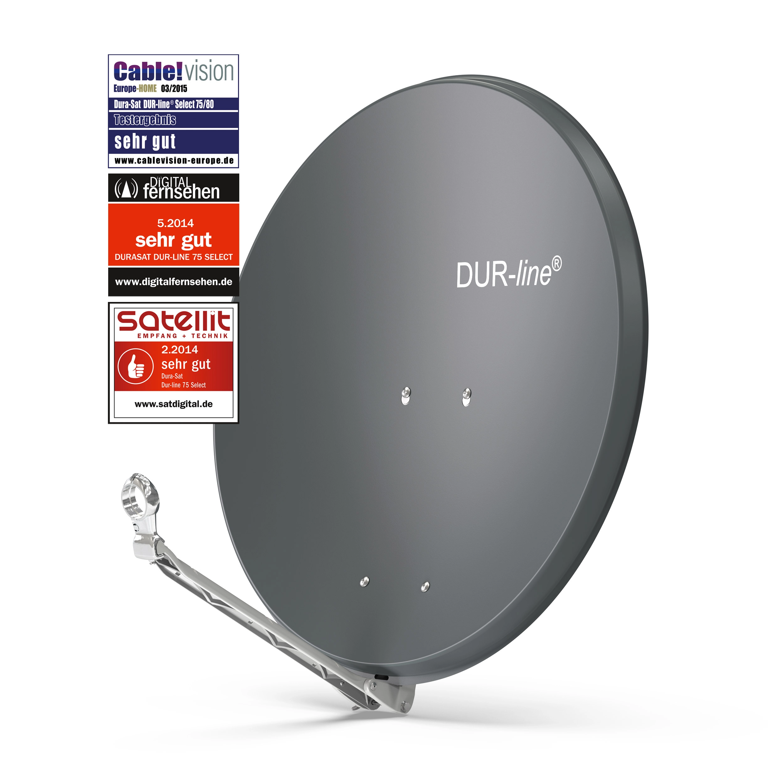 DUR-line Select 75/80 Anthrazit - Alu Sat-Antenne
