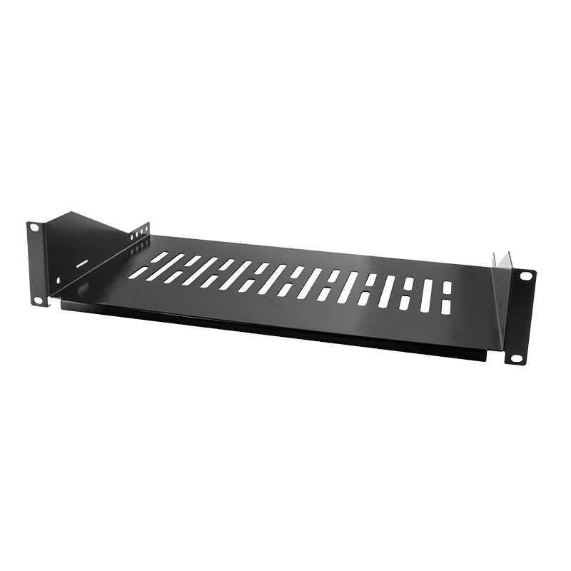 19" Fachboden, Befestigung nur vorne T=250 mm, schwarz