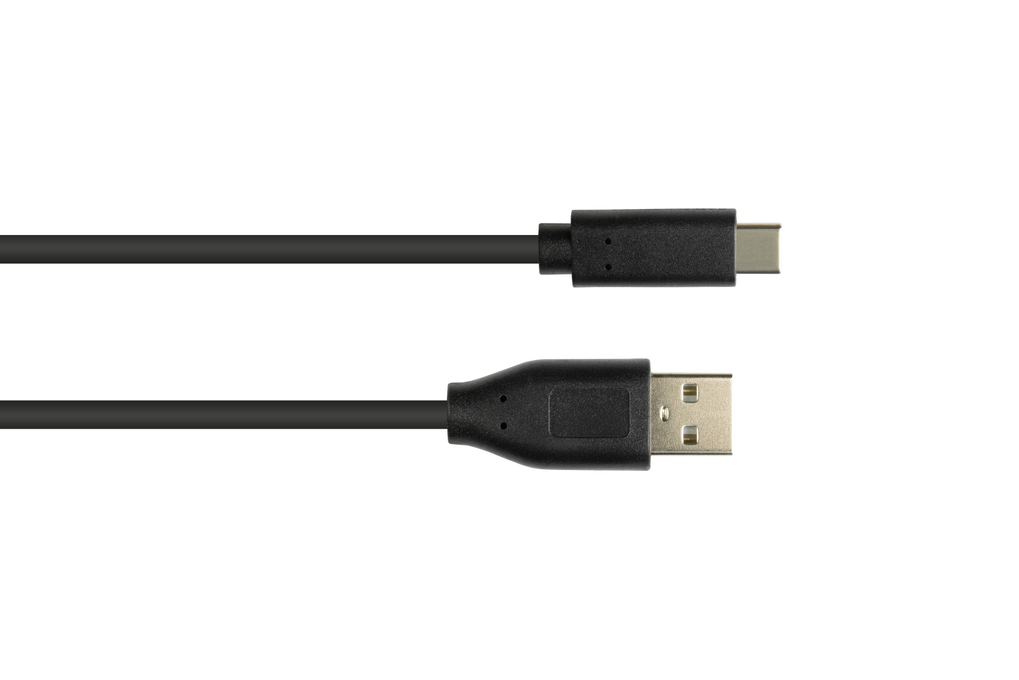 Anschlusskabel USB 2.0, USB 2.0 A Stecker an USB-C™ Stecker, CU, schwarz, 2m, Good Connections®