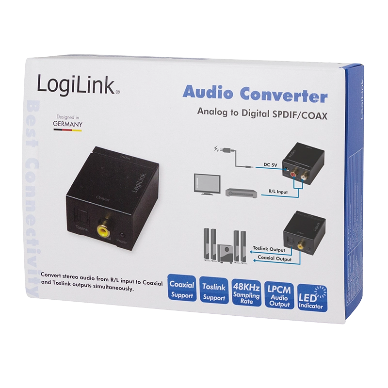 Analog L/R zu Koaxial und Toslink Audio-Konverter
