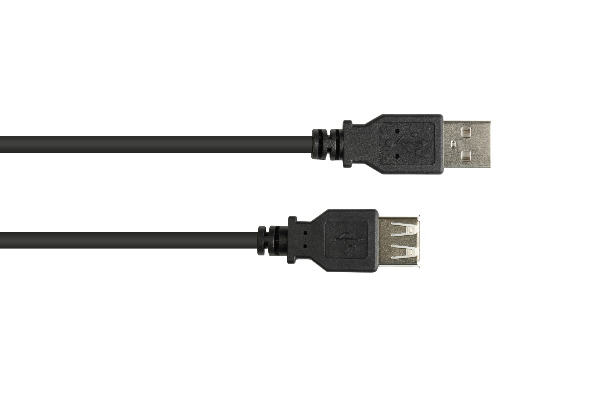 Verlängerungskabel USB 2.0 EASY Stecker A an Buchse A, schwarz, 0,5m, Good Connections®