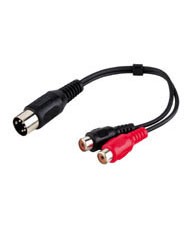 Audio Adapter 5-pol DIN Buchse an 2x Cinch Stecker, 0,2m, Good Connections®