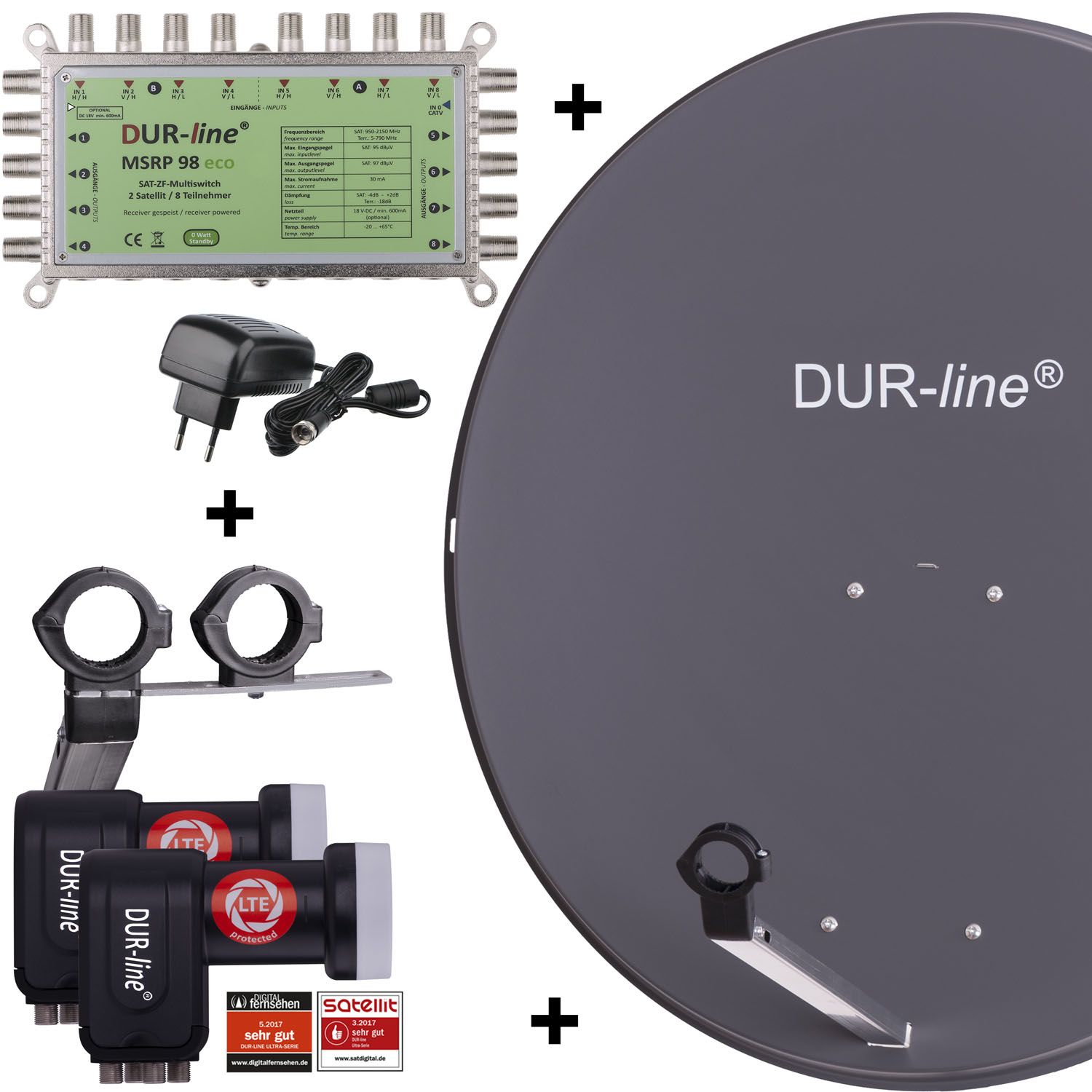 DUR-line MDA 90 A 2S/8T ECO - 8 TN Multischalter Set