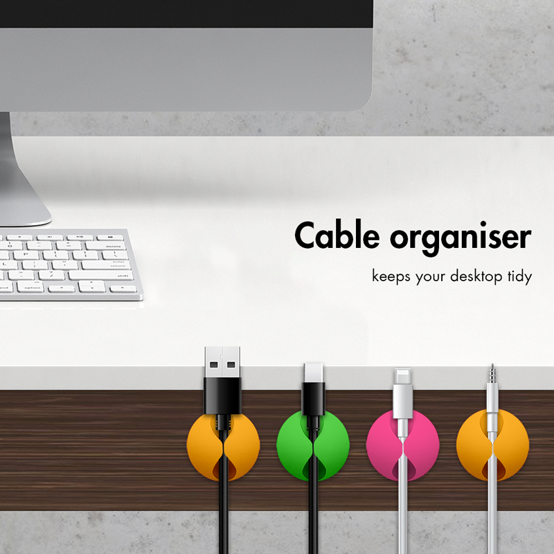 Kabel Organiser Set, gemischtfarbig, selbstklebend, 6 Stk.
