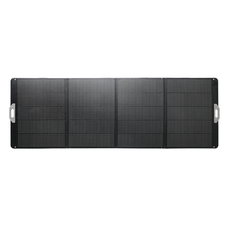 Faltbares-Stand-Alone-Solarpanel, 372,4x70x0,4 cm, 400 W, IP67, schwarz