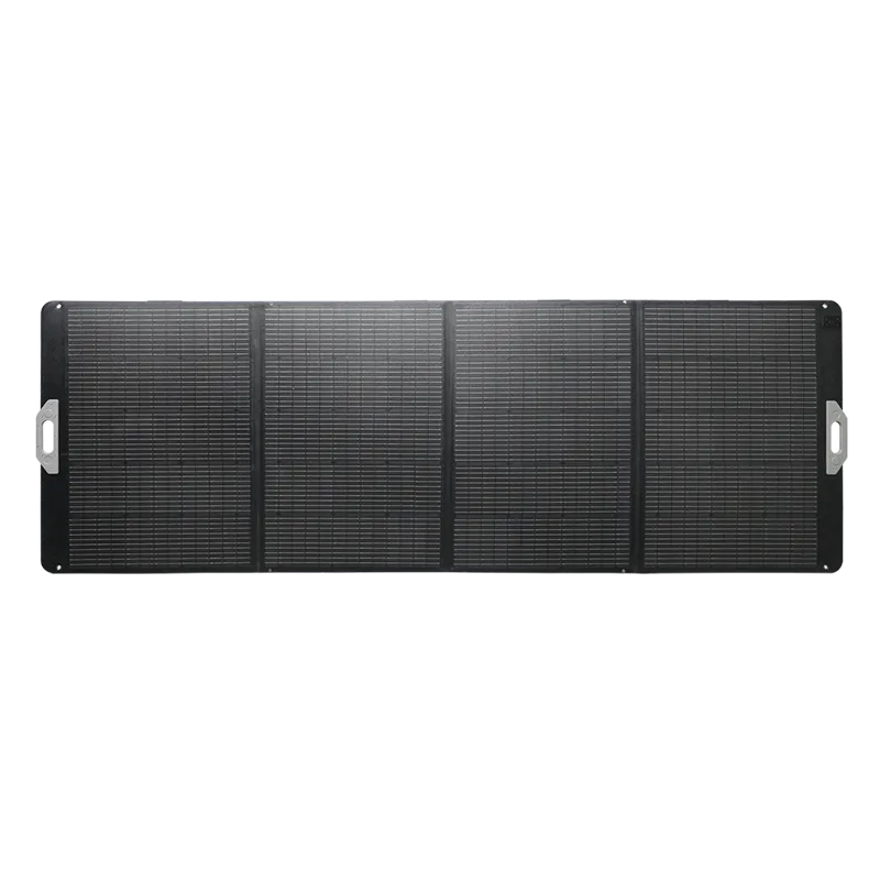 Faltbares-Stand-Alone-Solarpanel, 372,4x70x0,4 cm, 400 W, IP67, schwarz