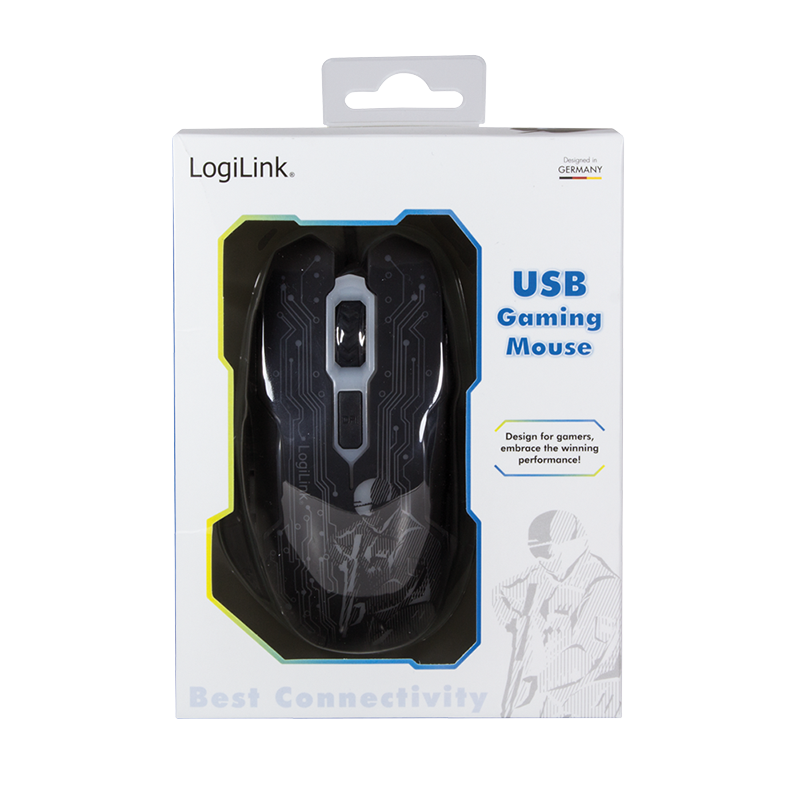 USB-Gaming-Maus, 2400 dpi, schwarz