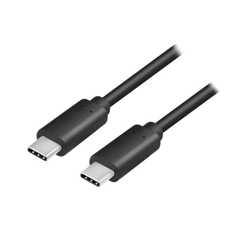 USB 3.2 Gen2 Type-C Kabel, C/M zu C/M, E-mark, PD, 4K/60 Hz, schwarz, 0,5 m