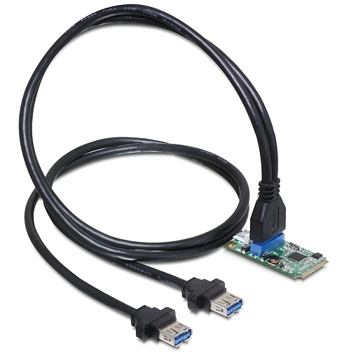 MiniPCIe I/O PCIe full size 1 x 19 Pin USB 3.0 Pin Header, D