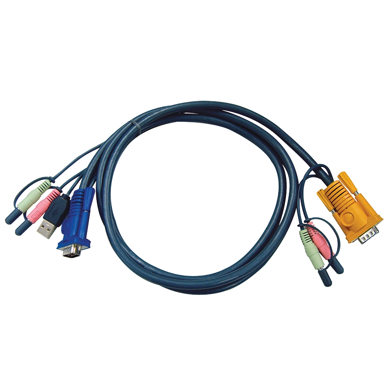 USB-KVM-Kabel mit 3-in-1-SPHD und Audio, 3m