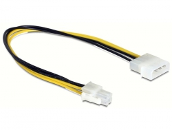 Kabel, P4 Stecker zu Molex 4pin Stecker 0,3m, Delock® [65611]