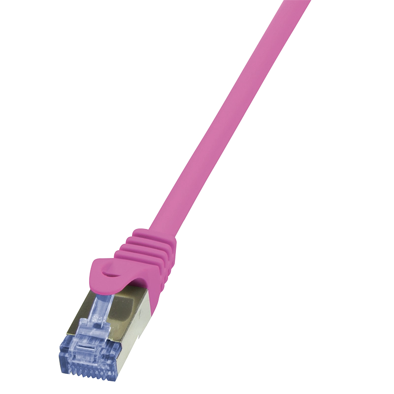 Patchkabel PrimeLine, Cat.6A, S/FTP, pink, 0,5 m