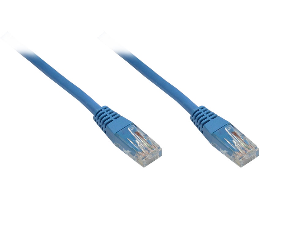 Patchkabel, Cat. 6, U/UTP, blau, 0,5m, Good Connections®