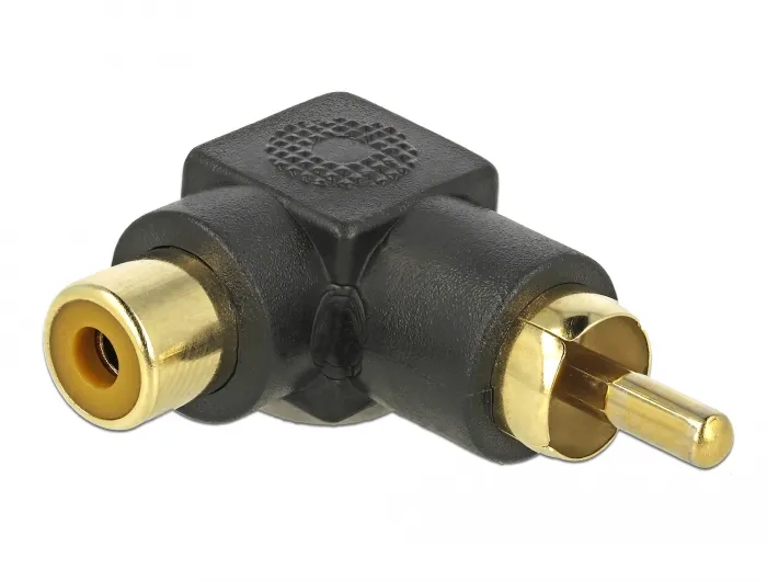 Cinch Adapter Stecker an Buchse gewinkelt, Delock® [66168]