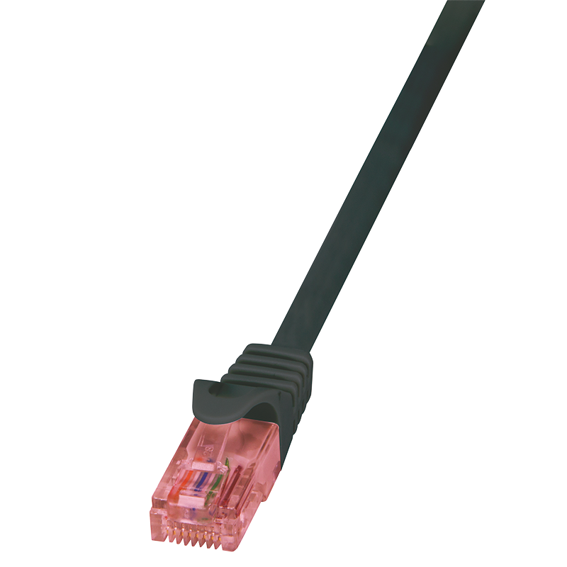 Patchkabel PrimeLine, Cat.6, U/UTP, schwarz, 2 m