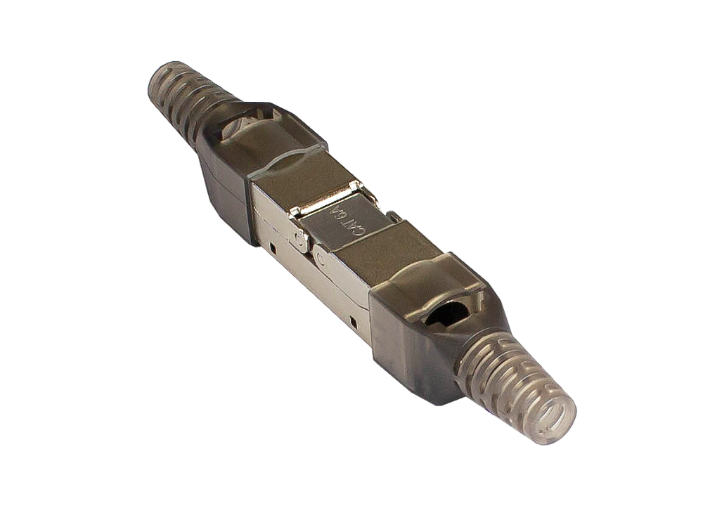 Kabelverbinder Cat. 6A, werkzeuglos / feldkonfektionierbar, LSA, STP geschirmt, Metall, Good Connect