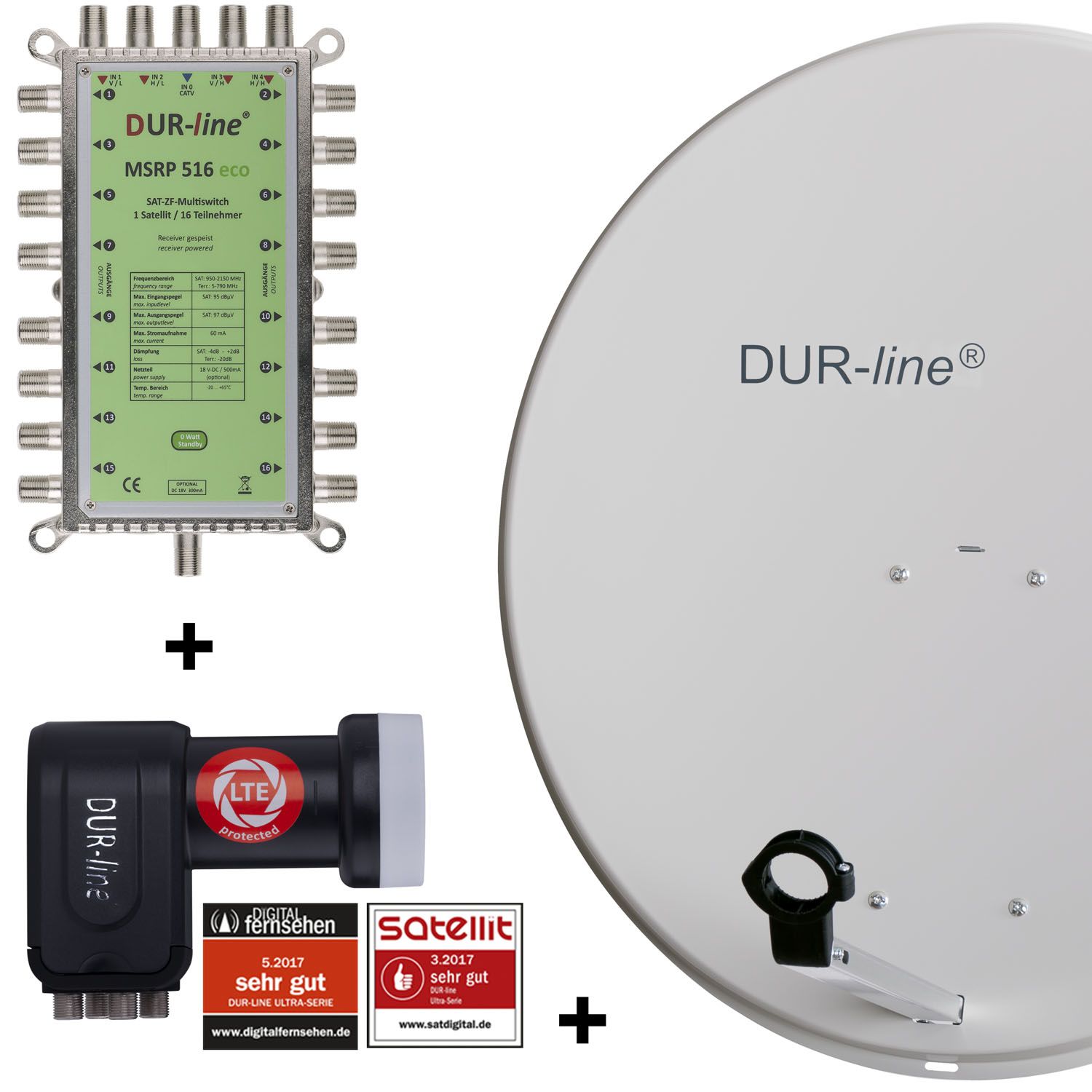 DUR-line MDA 80 G 1S/16T ECO - 16 TN Multischalter Set