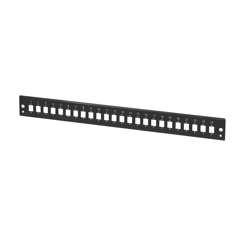 Frontblende 24 x LC-Duplex o. SC-Simplex für 19" Spleißbox, schwarz