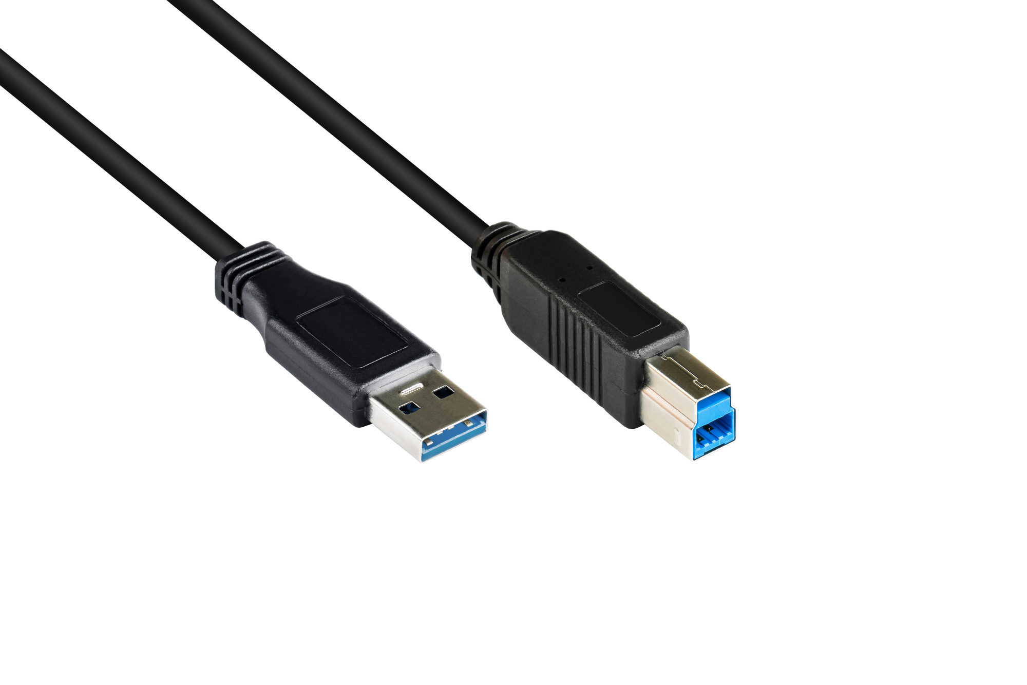 Anschlusskabel USB 3.0 Stecker A an Stecker B, schwarz, 0,5m, Good Connections®