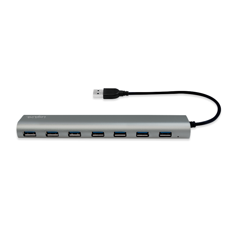 USB 3.0, 7-Port Hub, mit Aluminiumgehäuse