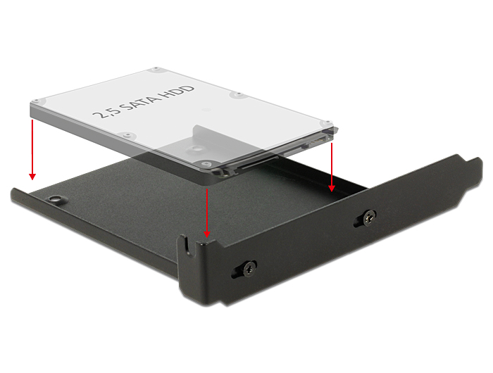 Einbaurahmen für 1x 2.5" HDD in den PC Slot, Delock® [18212]