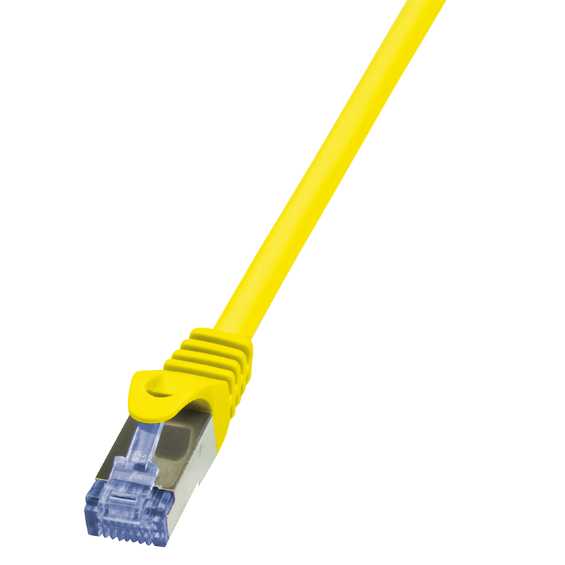 Patchkabel PrimeLine, Cat.6A, S/FTP, gelb, 0,25 m