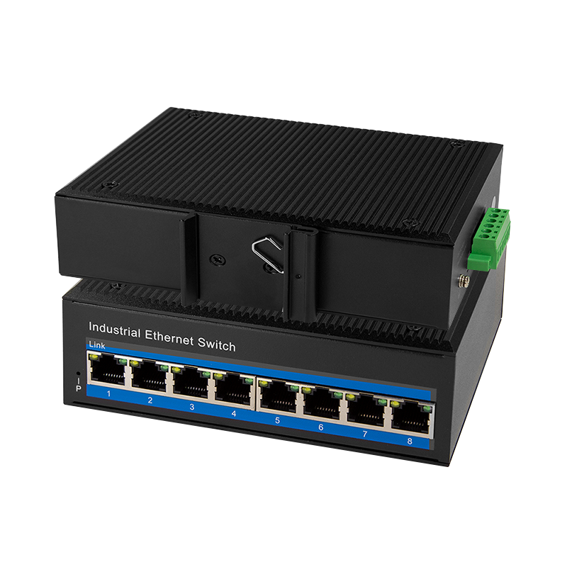 Industrie Gibabit Ethernet PoE-Switch, 8-Port, 10/100/1000 Mbit/s