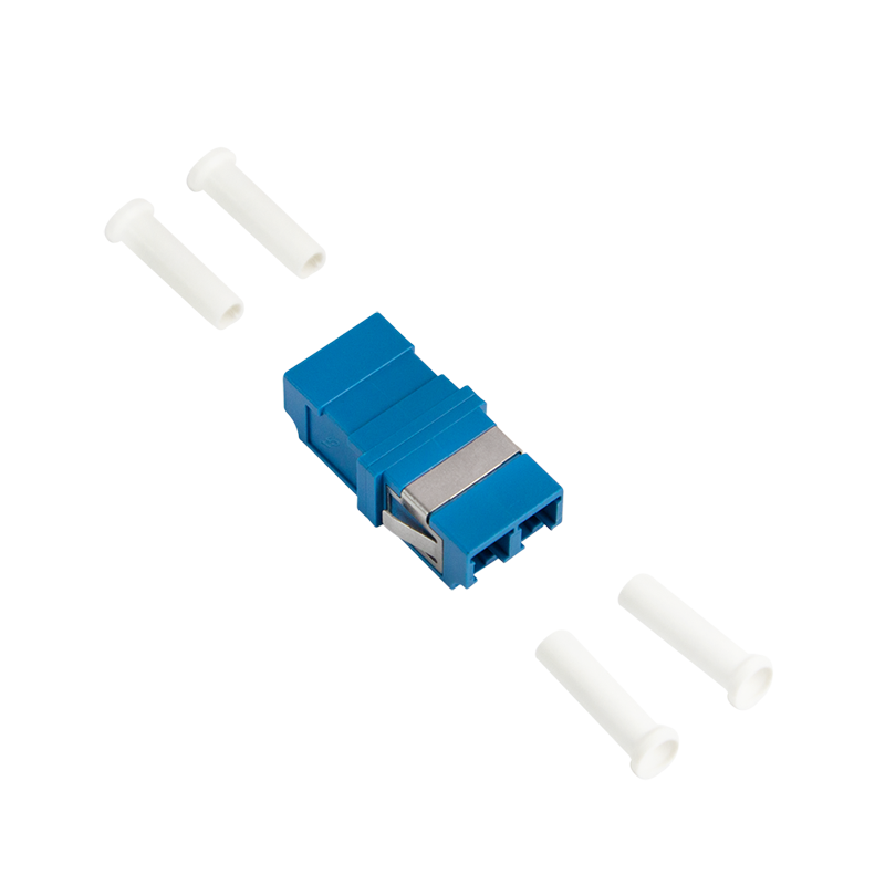 Glasfaser Kupplung LC Duplex Singlemode, ohne Flansch, blau