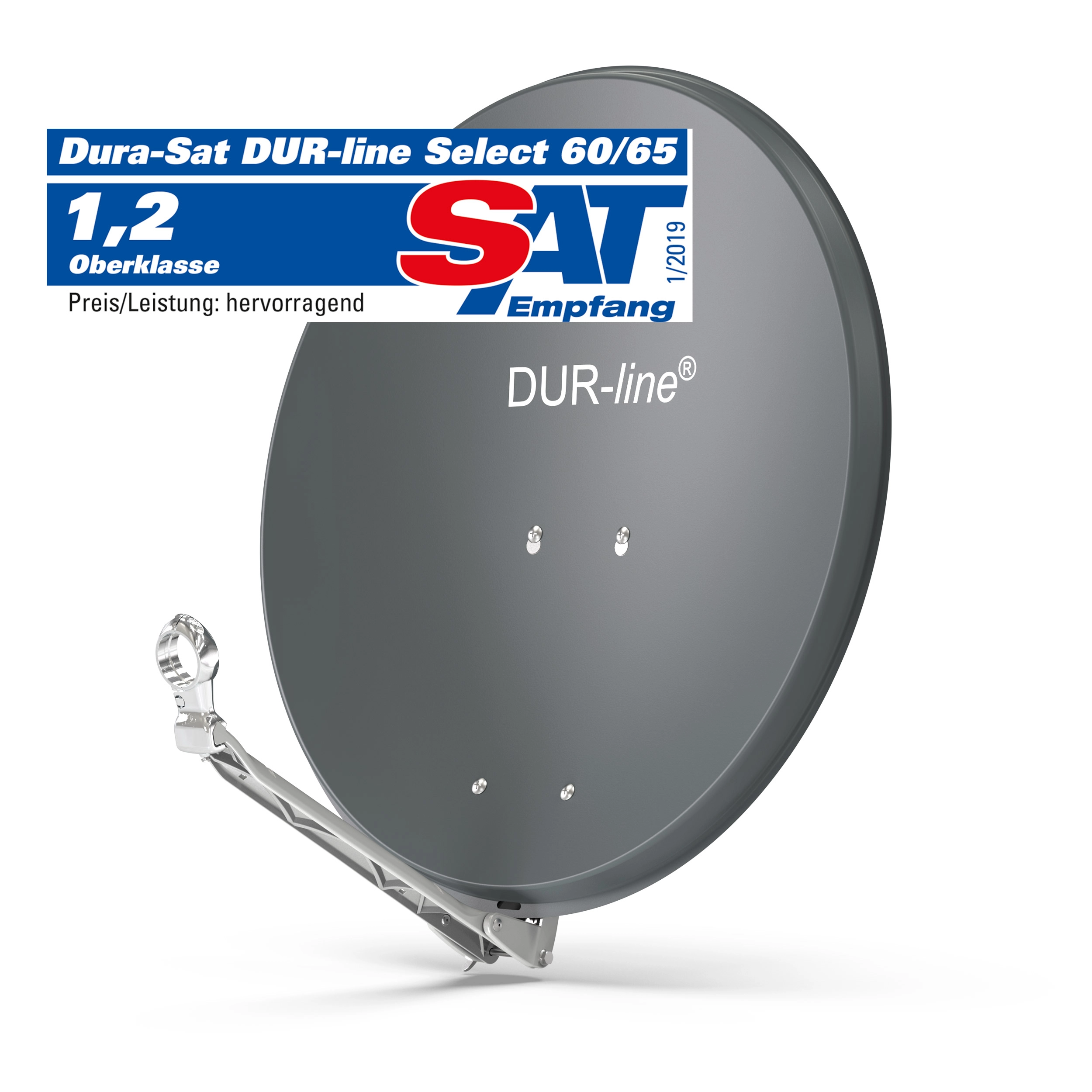 DUR-line Select 60/65 Anthrazit - Alu Sat-Antenne
