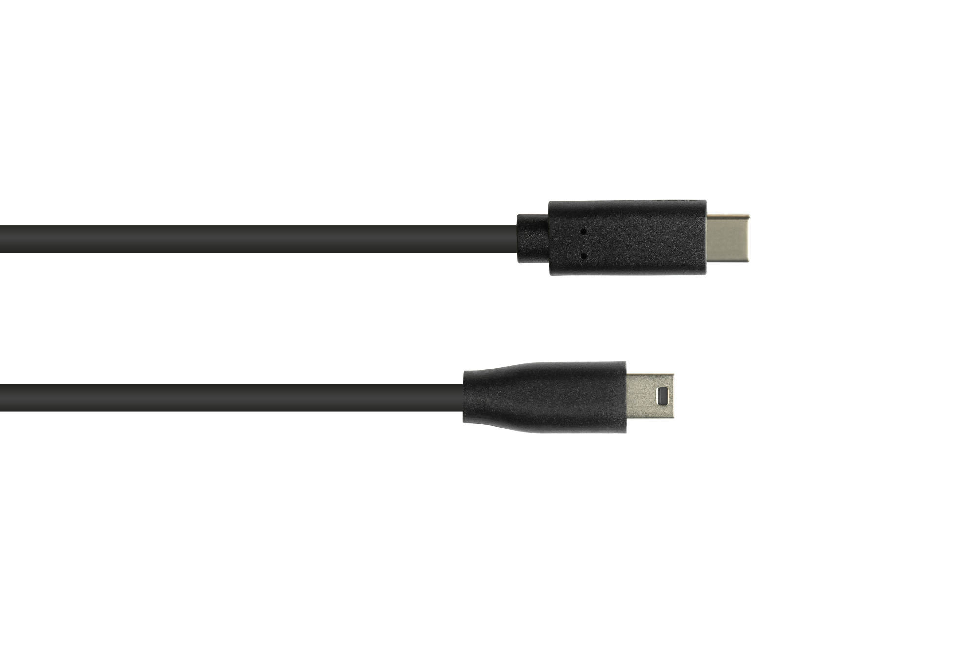 Anschlusskabel USB 2.0, USB-C™ Stecker an Stecker Mini B 5-pin, schwarz, 1m, Good Connections®