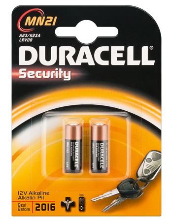 Duracell® Batterie Alkali Photo - MN 21, LR 23, LRV 08, V 23 GA, 4223; 2er Blister