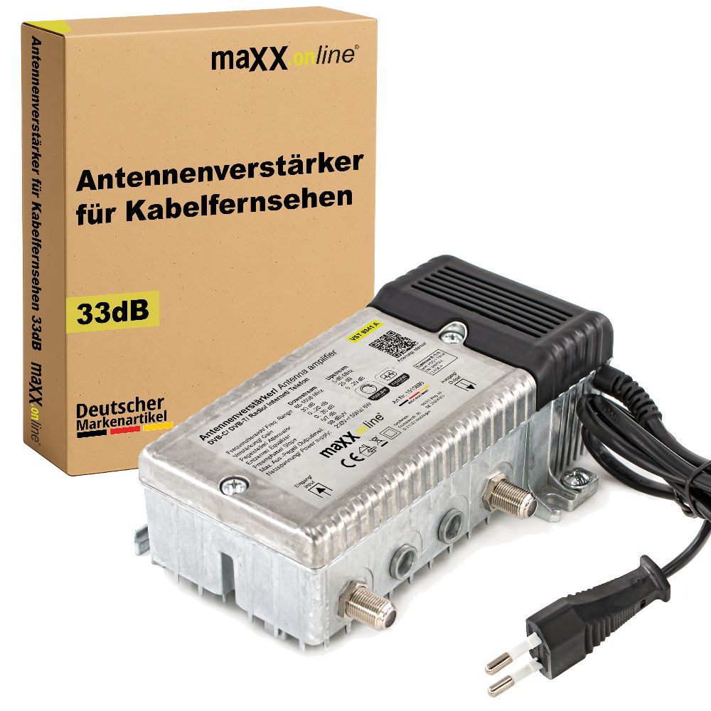 Antennenverstärker für Kabelfernsehen 33 dB Verstärkung mit Rückkanal