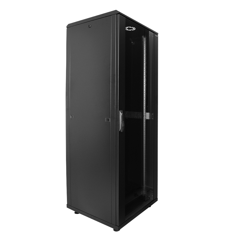 19" Netzwerk Standschrank, 42HE, 800 x 800 mm, schwarz