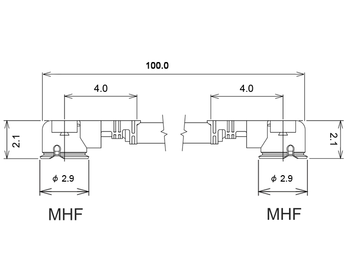 Antennenkabel MHF / U.FL-LP-068 kompatibler Stecker an MHF / U.FL-LP-068 kompatibler Stecker 0,1 m,