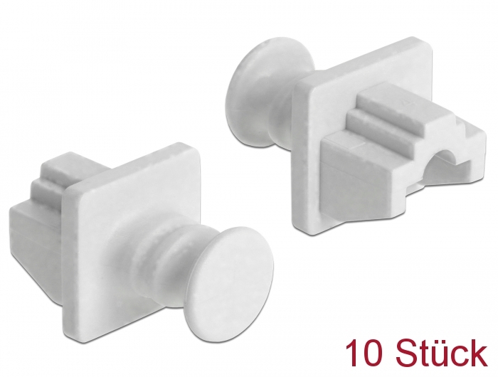 Staubschutz für RJ45 Buchse,10 Stück, weiß, Delock® [86507]