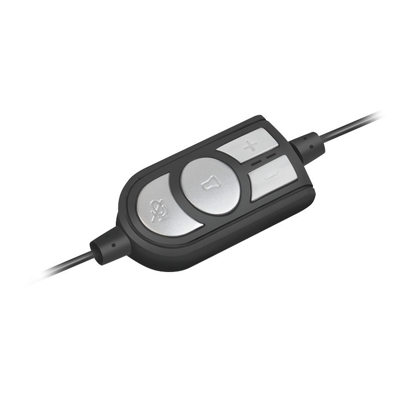 Stereo-Headset, 1x USB-A-Stecker, Bügelmikrofon, schwarz