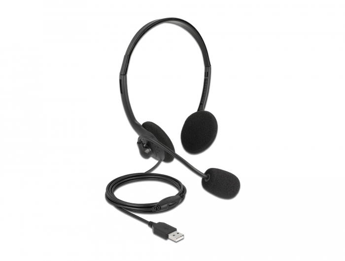 USB Stereo Headset mit Lautstärkeregler für PC und Notebook
