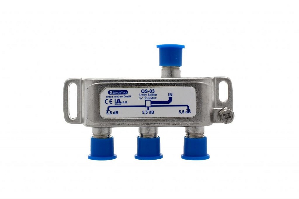 3 fach Verteiler 5 – 1.218 MHz DVB-C, Kabelfernsehen