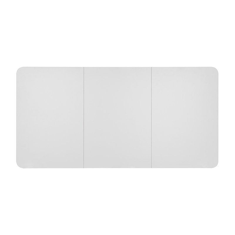 3-geteilte Holztischplatte, 1200x600 mm, weiß