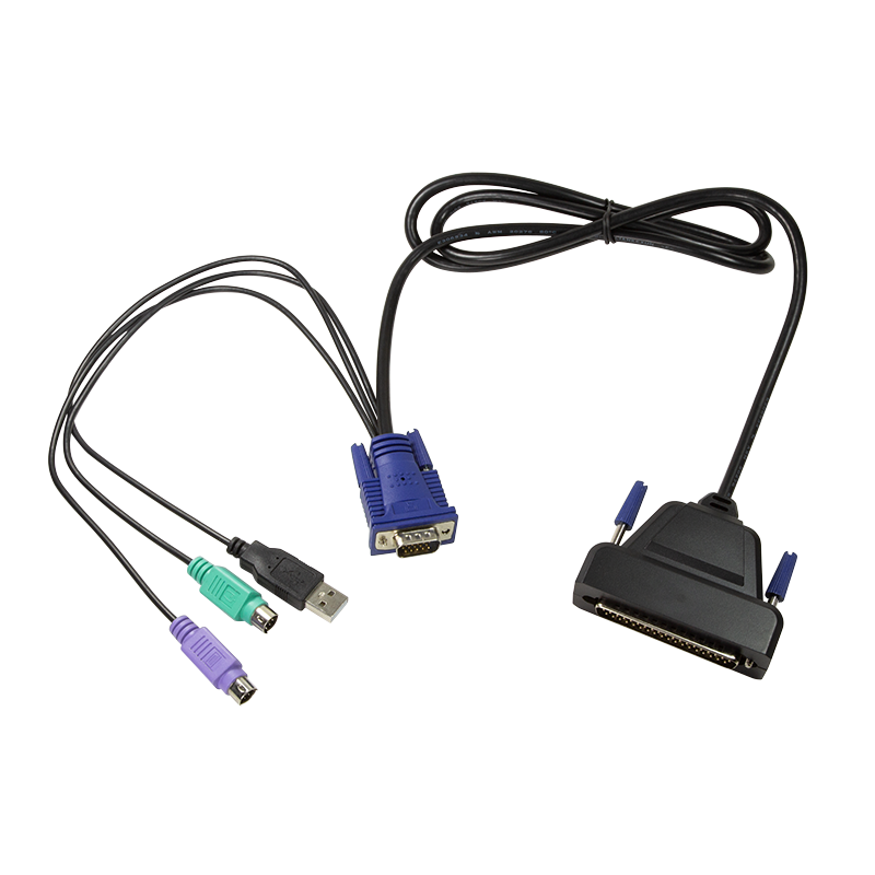KVM-Konsole mit 17" Bildschirm, VGA, USB-A, PS/2