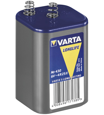 Varta® Battery 6Volt Blockbatterie (430) LongLife - Zinkchlorid; 1er Blister