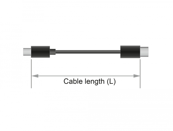 Klinkenkabel 3,5 mm 4 Pin Stecker an Stecker gewinkelt, schwarz, 2m,Delock® [85613]