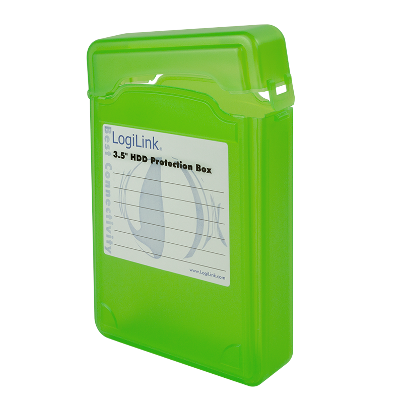 Festplatten Schutz-Box für 3,5" HDDs, grün
