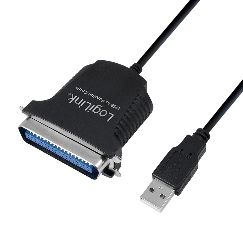 USB 1.1-Kabel, USB-A/M zu Centronics36/M, bidirekt, schwarz, 1,8 m